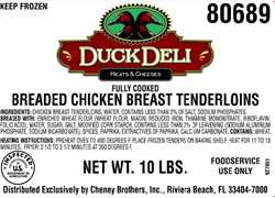 Duck Deli Fully Cooked Breaded Chicken Breast Tenderloins<br/>(10030138)